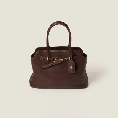 MIU MIU AVENTURE NAPPA LEATHER BAG
