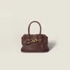Miu Miu Aventure Nappa Leather Bag In Brown