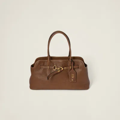 MIU MIU AVENTURE NAPPA LEATHER BAG