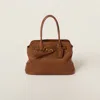 Miu Miu Lamb Leather Shoulder Bag In Oak