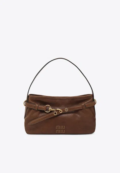Miu Miu Aventure Nappa Leather Shoulder Bag