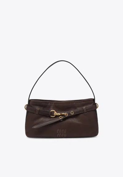 Miu Miu Aventure Nappa Leather Shoulder Bag