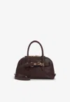 Miu Miu Aventure Nappa Leather Top Handle Bag In Brown
