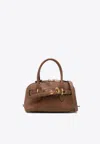 Miu Miu Aventure Nappa Leather Top Handle Bag In Brown