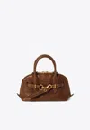 Miu Miu Aventure Nappa Leather Top-handle Bag In Brown
