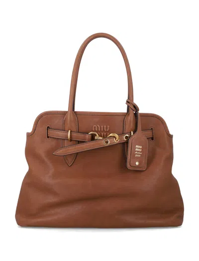 Miu Miu Brown Aventure Large Tote
