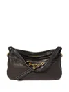 Miu Miu Aventure Leather Shoulder Bag In Black