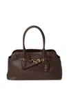 Miu Miu Aventure Lambskin Leather Shoulder Bag In Brown
