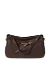 Miu Miu Lambskin Leather Shoulder Bag In Brown