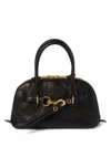 Miu Miu Aventure Leather Tote Bag In Schwarz