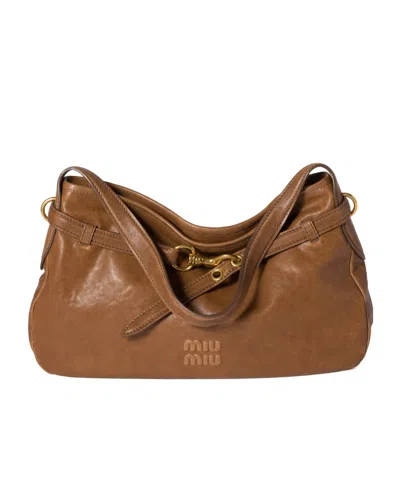 MIU MIU AVENTURE NAPPA LEATHER BAG