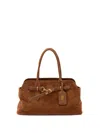 Miu Miu Lamb Leather Shoulder Bag In Brown