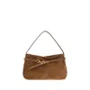 Miu Miu Women Aventure Suede Shoulder Bag In Brown