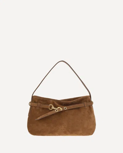Miu Miu Aventure Suede Shoulder Bag