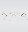 Miu Miu Aviator-brille In Gold