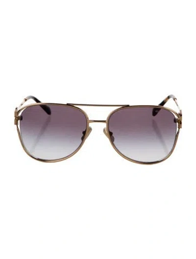 Pre-owned Miu Miu Aviator Gradient Sunglasses In Black