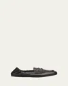 Miu Miu Women Logo Motif Leather Loafers In Black