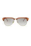 Miu Miu Acetate & Metal Aviator Sunglasses In Caramel