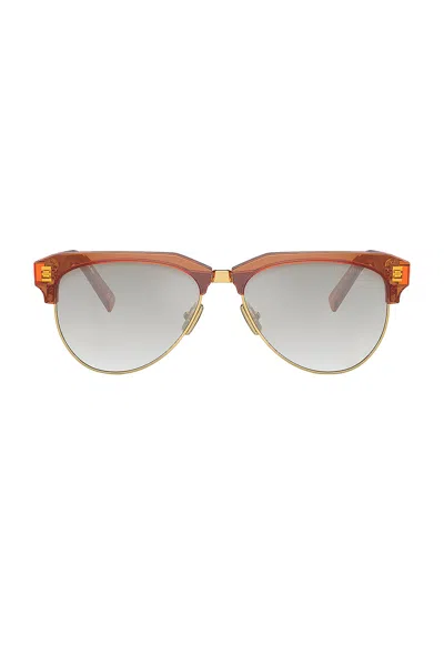 Miu Miu Acetate & Metal Aviator Sunglasses In Orange