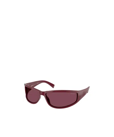 Miu Miu Aviator Sunglasses In Burgundy