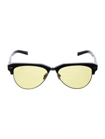 Pre-owned Miu Miu Aviator Tinted Sunglasses In Black