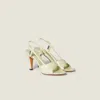 Miu Miu Ayers Slingback Sandals In Animal Print