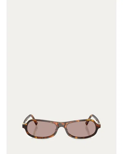 Miu Miu B10su 55mm Geometric Sunglasses In Brown