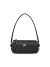 Miu Miu Black Matelasse Shoulder Bag In Black