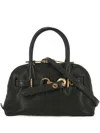 Miu Miu Black Leather Aventure Handbag In Black