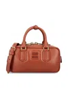 Miu Miu Women Arcadie Leather Bag In Brown