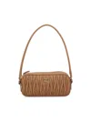 Miu Miu Zipper Handbag In Brown