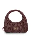 Miu Miu Bordeaux Wander Shoulder Bag In Burgundy