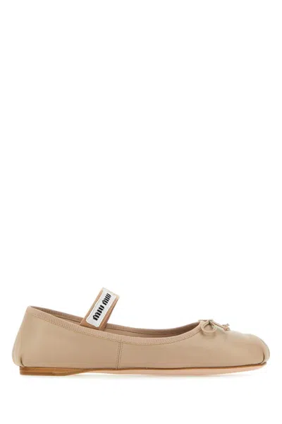 Miu Miu Ballerine Ballet Flat In Pink