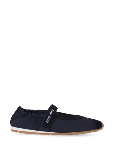 MIU MIU MIU MIU BALLERINE NYLON+SCAMOSCIATO