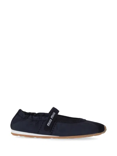 MIU MIU MIU MIU BALLERINE NYLON+SCAMOSCIATO