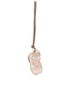 Miu Miu Miumiu Women Miu Ballet Leather Keychain Trick In Ninfea