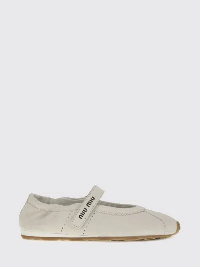 Miu Miu Ballet Flat Woman In White