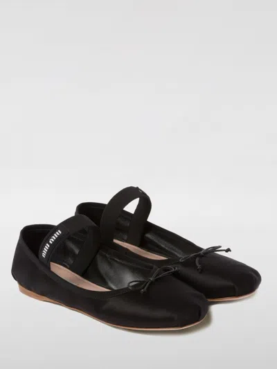 Miu Miu Ballet Flats Woman Black