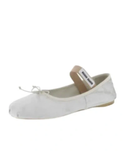 Miu Miu Ballet Shoes In White