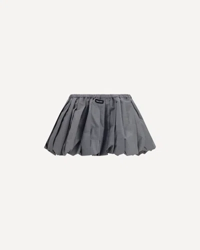 Miu Miu Balloon Mini Skirt In Gray