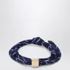 Miu Miu Baltic Rope And Nylon Bracelet Women In Blue