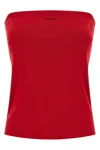 Miu Miu Top Mit Band In Red
