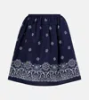 Miu Miu Bandana Cotton And Linen Miniskirt