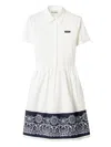 Miu Miu Bandana-print Poplin Midi Dress - Women's - Linen/flax/cotton In White