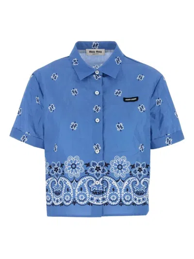 MIU MIU BANDANA PRINT SHIRT