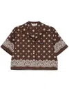 Miu Miu Hemd Mit Bandana-print In Brown