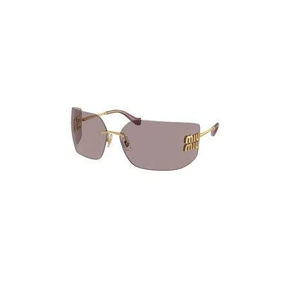 Miu Miu Barrow Denim Pant Unisex In Gold