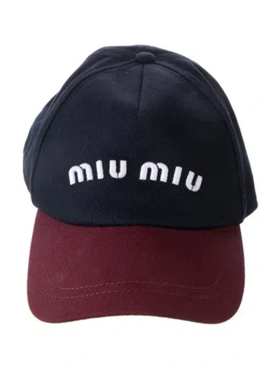 Pre-owned Miu Miu Baseball Cap