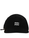 Miu Miu Baseball Hat With Logo In Black