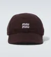 Miu Miu Baseballcap Aus Denim In Braun